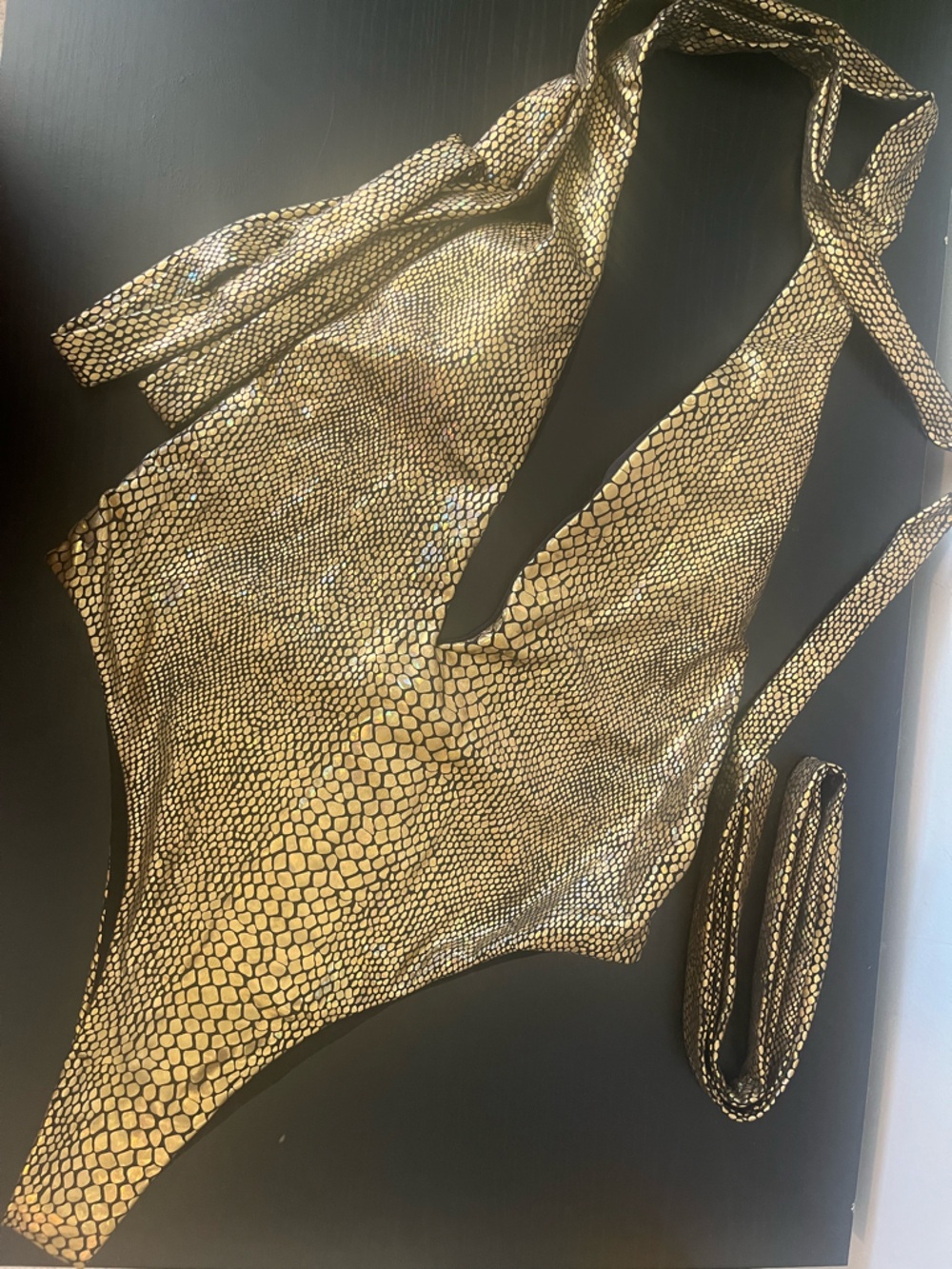 Luxury Gold-Scale Reptile Monokini